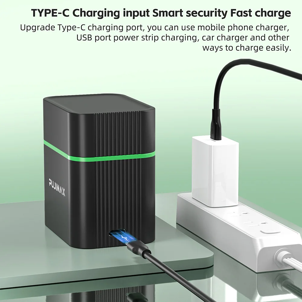 PUJIMAX 1.5V AAA 1100mWh Rechargeable Lithium-ion  Battery With Smart Battery Charger SET  Batteries Individually Available thumbnail 2