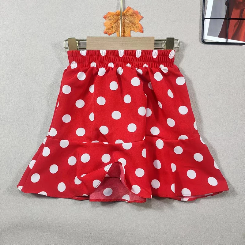 Girls' Polka Dot Chiffon Skirt – Summer Lightweight Mini Beach Skirt for Baby & Toddler, Casual & Party Dress thumbnail 6