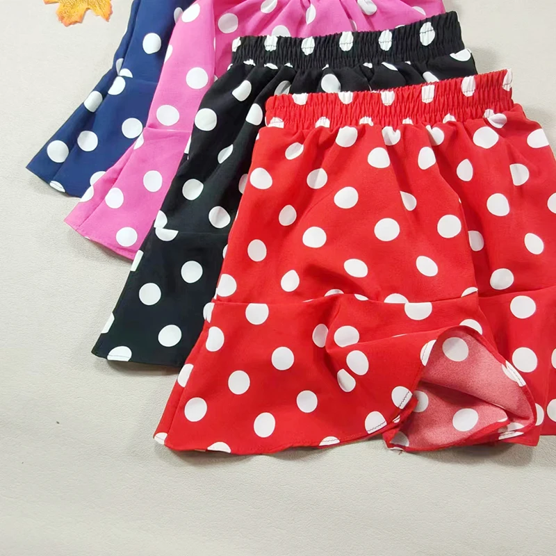 Girls' Polka Dot Chiffon Skirt – Summer Lightweight Mini Beach Skirt for Baby & Toddler, Casual & Party Dress thumbnail 3