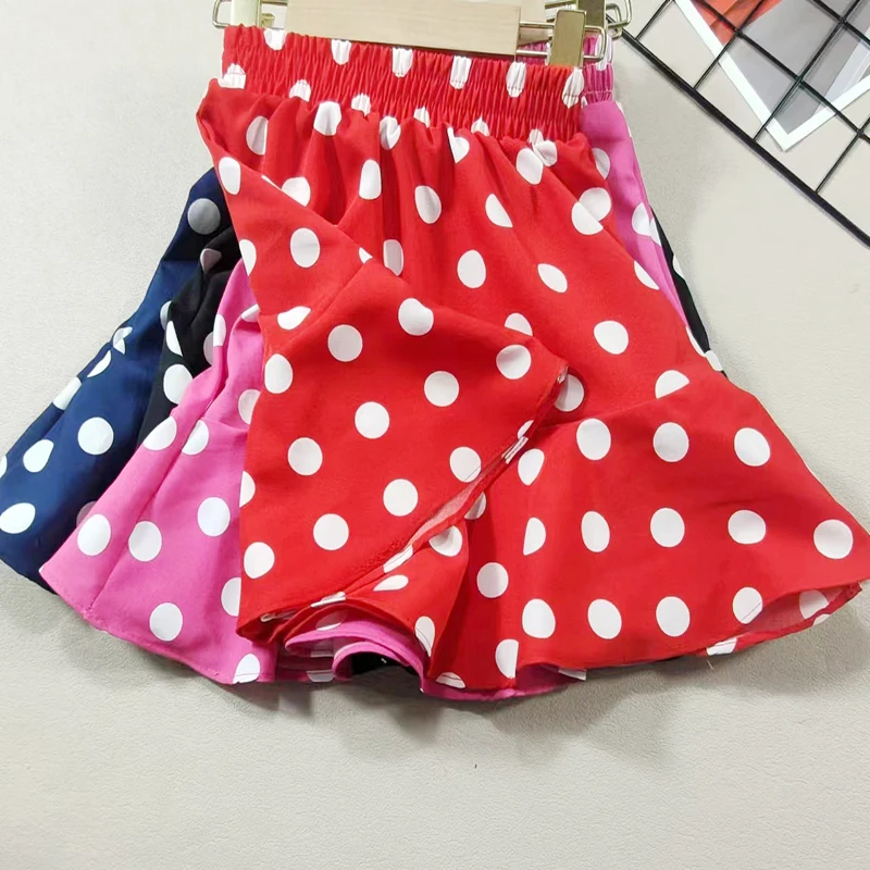 Girls' Polka Dot Chiffon Skirt – Summer Lightweight Mini Beach Skirt for Baby & Toddler, Casual & Party Dress thumbnail 2