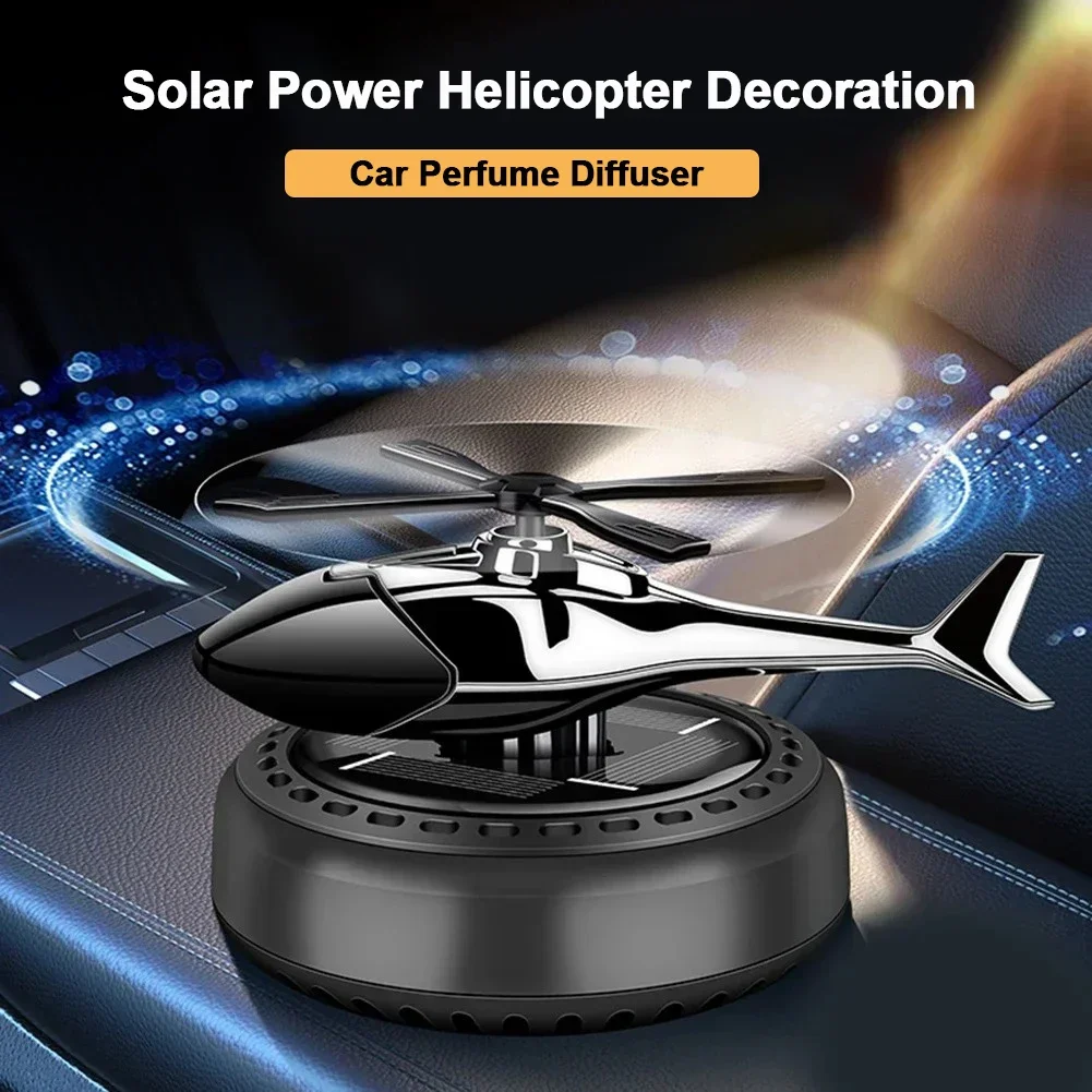 New Car Air Freshener Solar Helicopter Interior Decoration Propeller Rotating Long Lasting Fragrance Perfume Diffuser Car Decor thumbnail 6