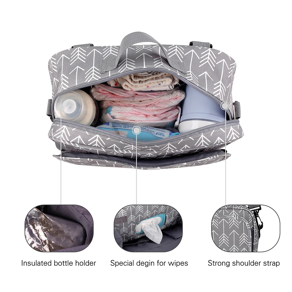 Baby Stroller Bag Waterproof Portable Outing Travel Mummy Bag Multifunction Diaper Bottle Storage Hanging Bag Pram Organizer thumbnail 3
