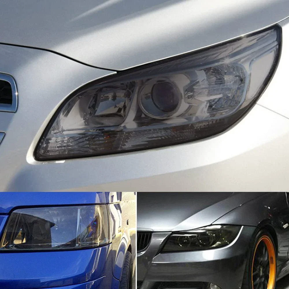 Transparent Light Black Smoke PVC Film Tint 30 X200cm Headlight Taillight Wrap Cover Film Foil Sticker Armored Film for Cars thumbnail 4