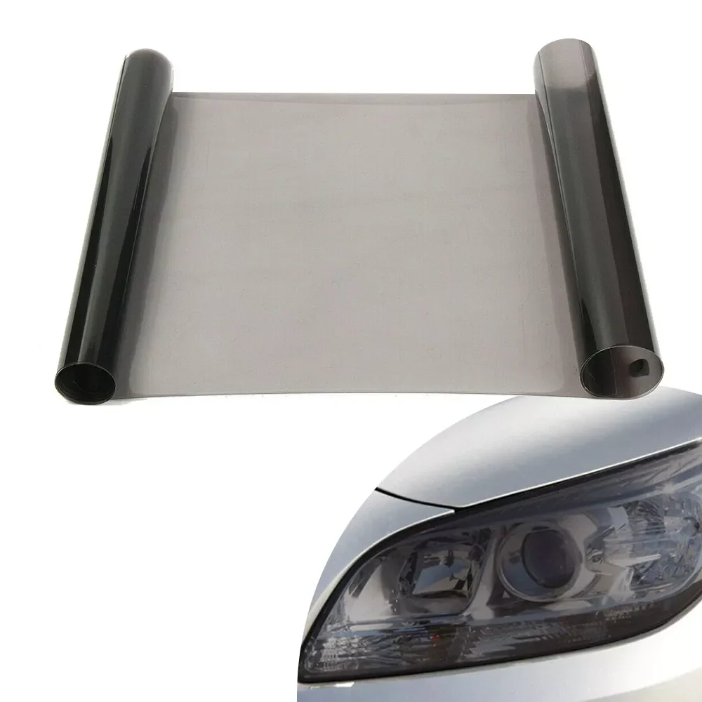 Transparent Light Black Smoke PVC Film Tint 30 X200cm Headlight Taillight Wrap Cover Film Foil Sticker Armored Film for Cars thumbnail 2