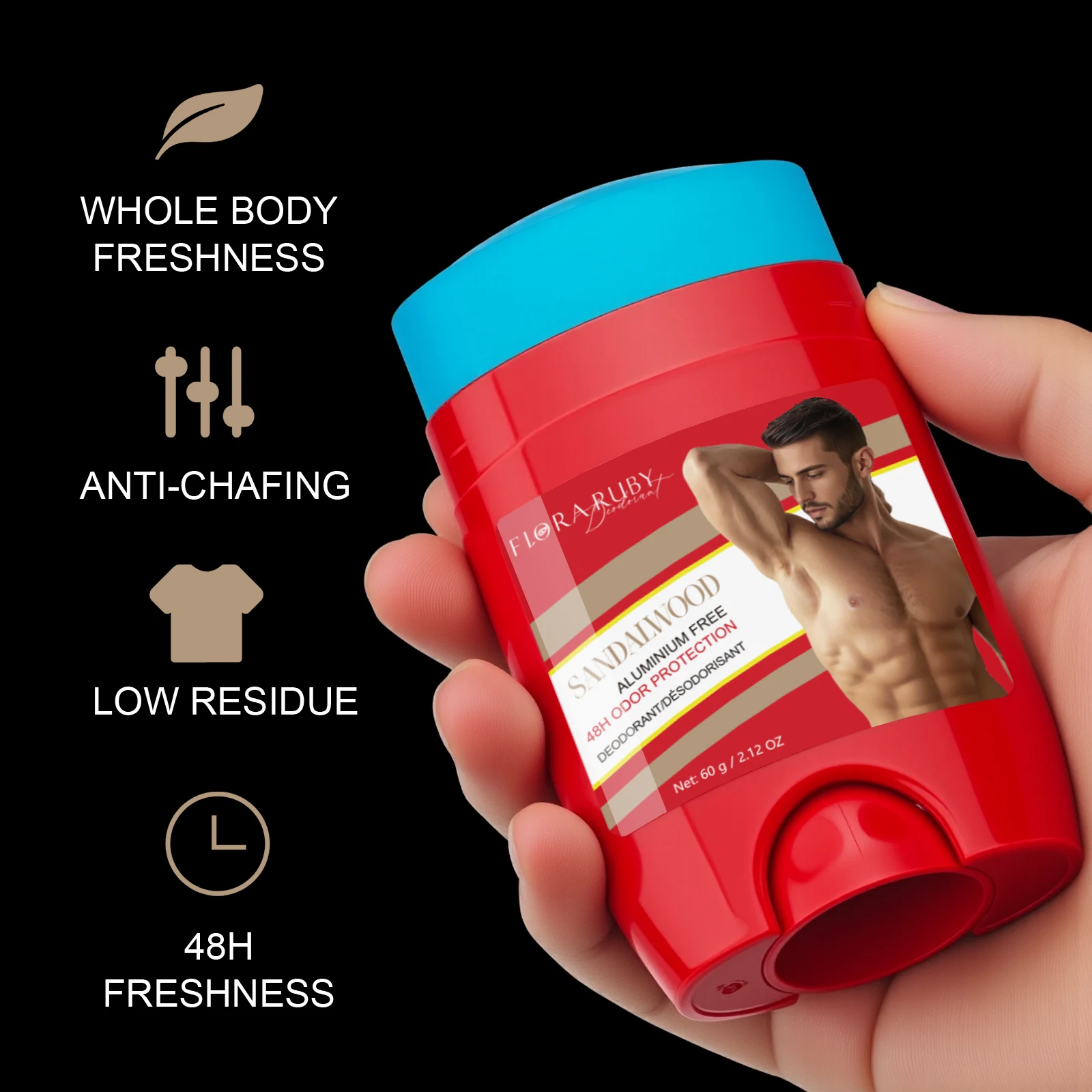Old Spice Sandalwood Deodorant Men，Body Odor RemoveCream，Aluminum Free，High Endurance，Sweat Defense & Odor Protection，Portable thumbnail 3