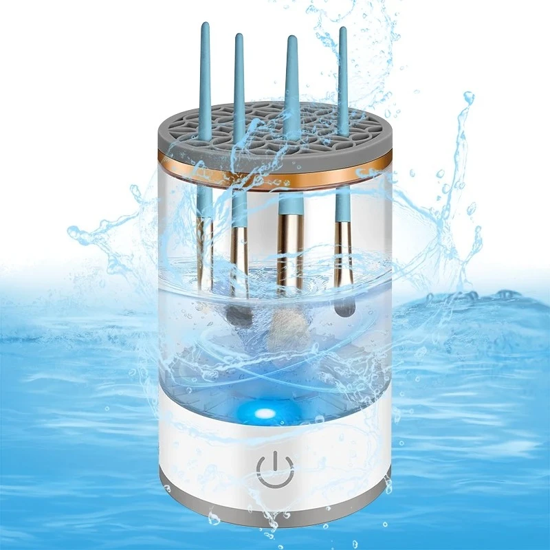 3 In 1 Electric Makeup Brush Cleaner Automatic Spinner Makeup Brush Deep Cleaning One Click Operation Suitable Quick Dry Brush thumbnail 5