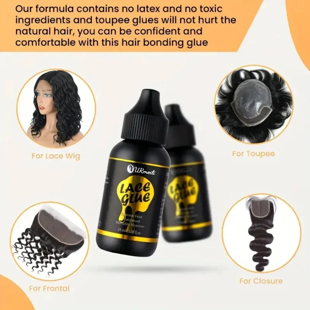 4 pcs Wig Accessory Lace Front Wig Glue, lace Bond Melting Spray，wig adhesive, adhesive remover,Natural and Gentle Formula thumbnail 6