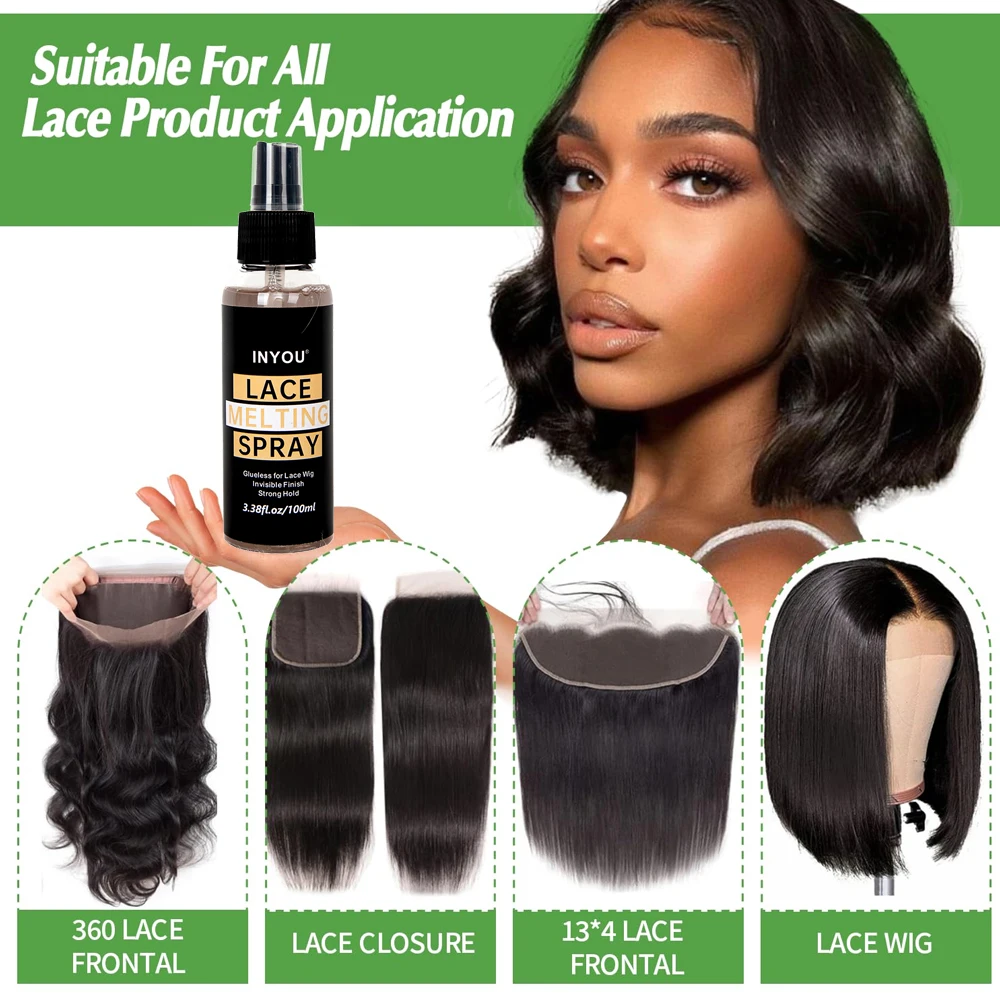 4 pcs Wig Accessory Lace Front Wig Glue, lace Bond Melting Spray，wig adhesive, adhesive remover,Natural and Gentle Formula thumbnail 3