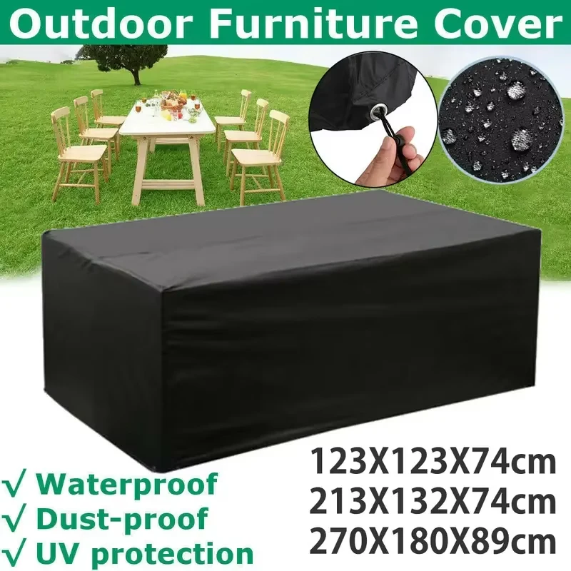 Protect Your Patio Furniture with this Heavy Duty Waterproof Square Cover 210D Material