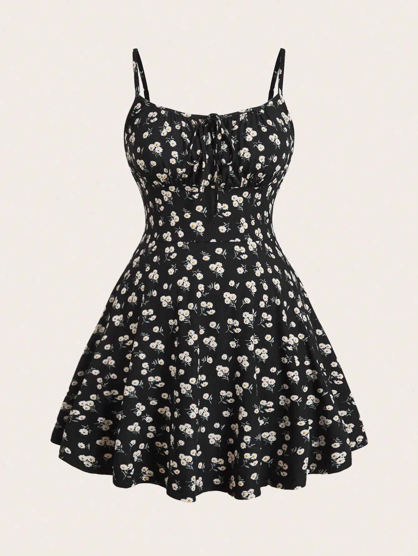 New fashion floral elegant sleeveless thin strap camisole dress thumbnail 3