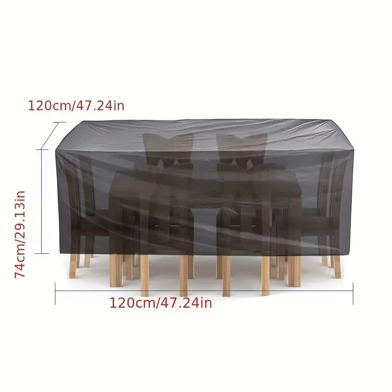 Terrace Patio Furniture Cover Waterproof 210d Furniture Cover, Suitable For Outdoor Sofa Set thumbnail 4