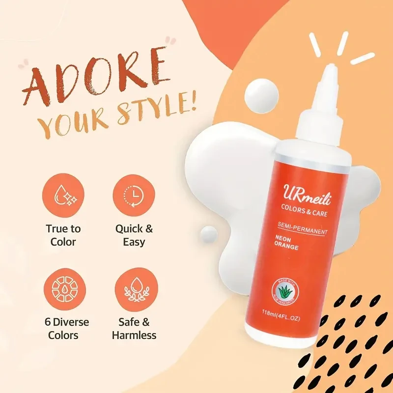 Natural Hair Color Cream Semi-permanent Hair Dye Product Halloween  Lasting Barber Salon Household Herbal Hair Dey Cream for wig thumbnail 2