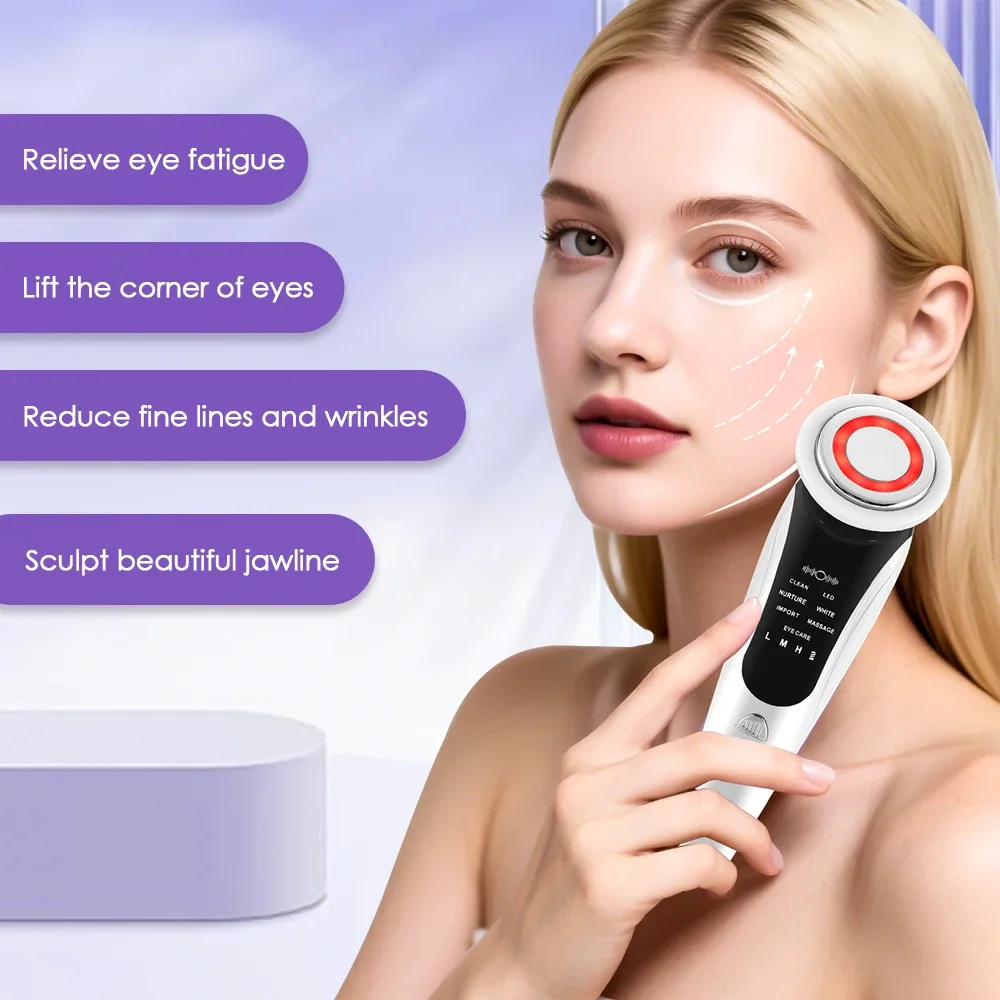 New 7in1 EMS Facial Lift Device LED Light Therapy Massager Anti Aging Wrinkle Removal Skin Rejuvenation Home Use Beauty Device thumbnail 5