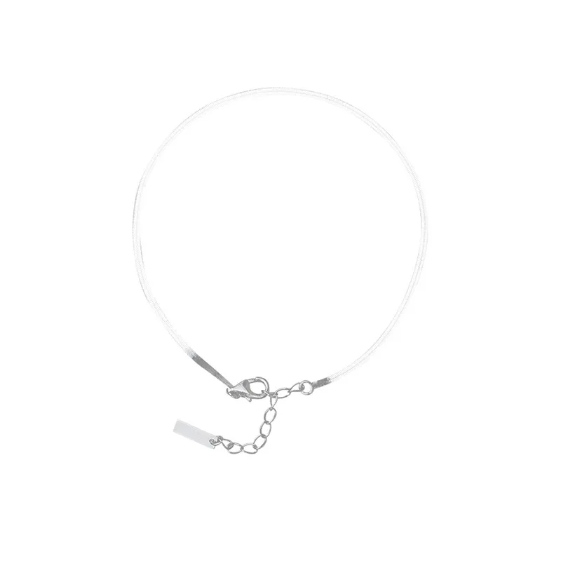 925 Sterling Silver Snake Bone Anklet Foot Chain Bracelet Homme for Women, Wedding Party Jewelry, Elegant Fashion Gift thumbnail 2