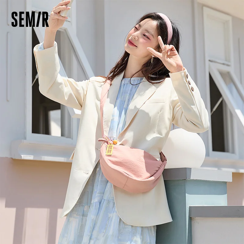 Semir Crossbody Bag Women 2025 New Chest Bag Macaron Color Dumpling Bag  Minimalist Waist Pack Shoulder Purse thumbnail 2