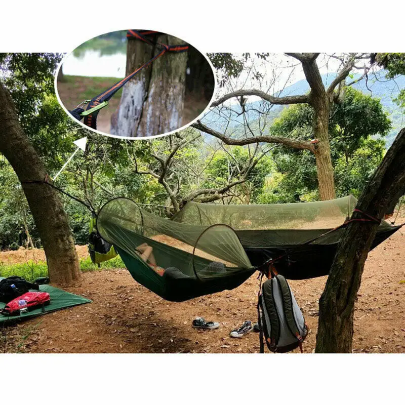 2pcs Hammock Straps Special Reinforced Polyester Straps 5 Ring High Load-Bearing Barbed Hammock Straps For Outdoor Camping thumbnail 4