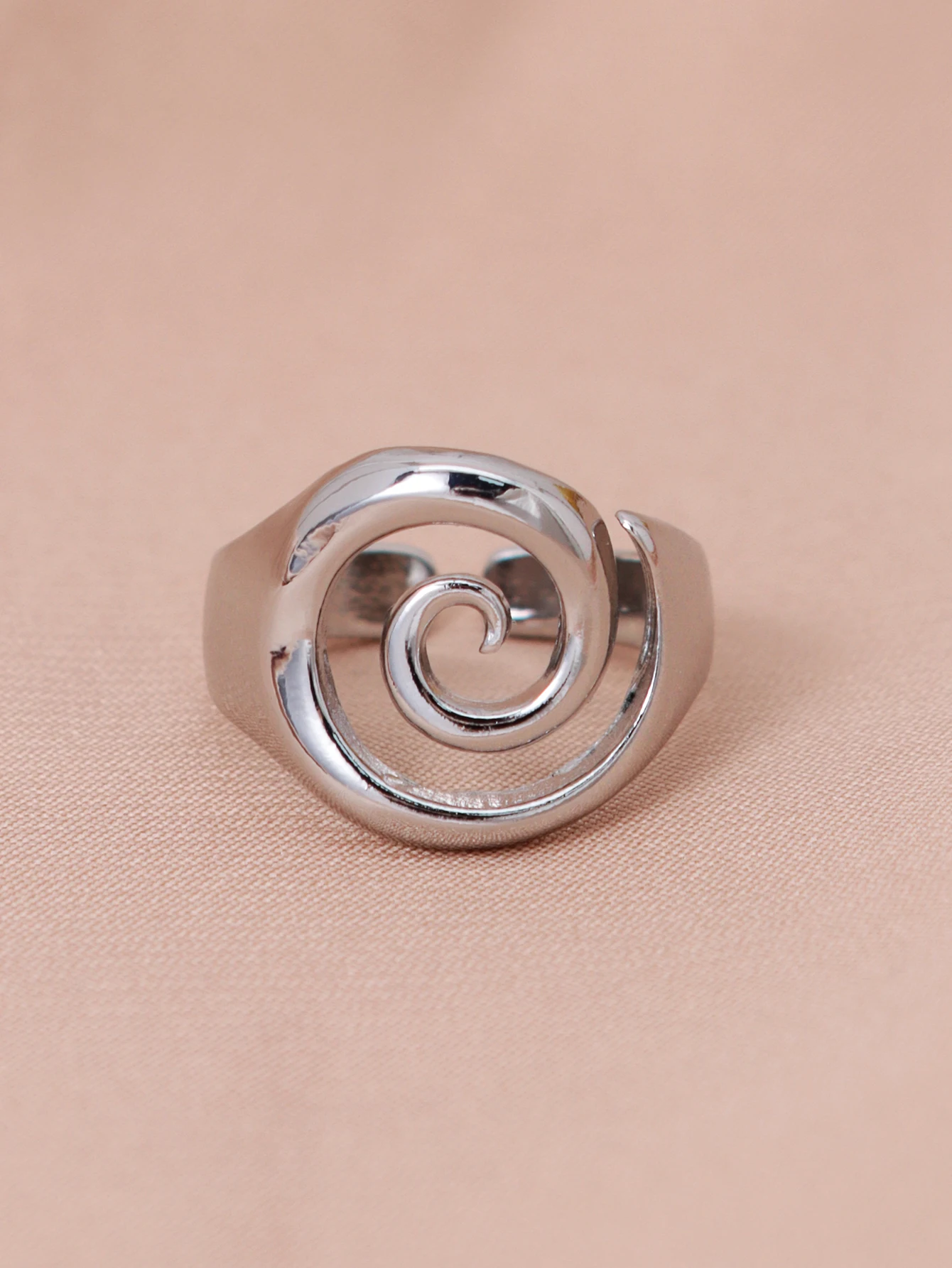 Vintage Punk Irregular Hollow Rotundity Metal Open Rings for Women Gothic Rings Y2K Jewelry thumbnail 2
