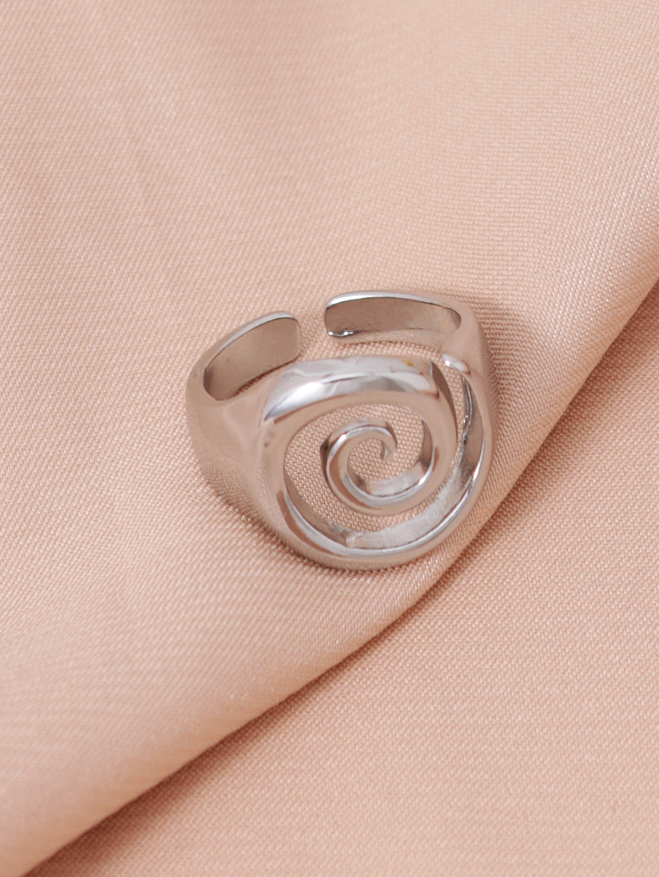 Vintage Punk Irregular Hollow Rotundity Metal Open Rings for Women Gothic Rings Y2K Jewelry thumbnail 3