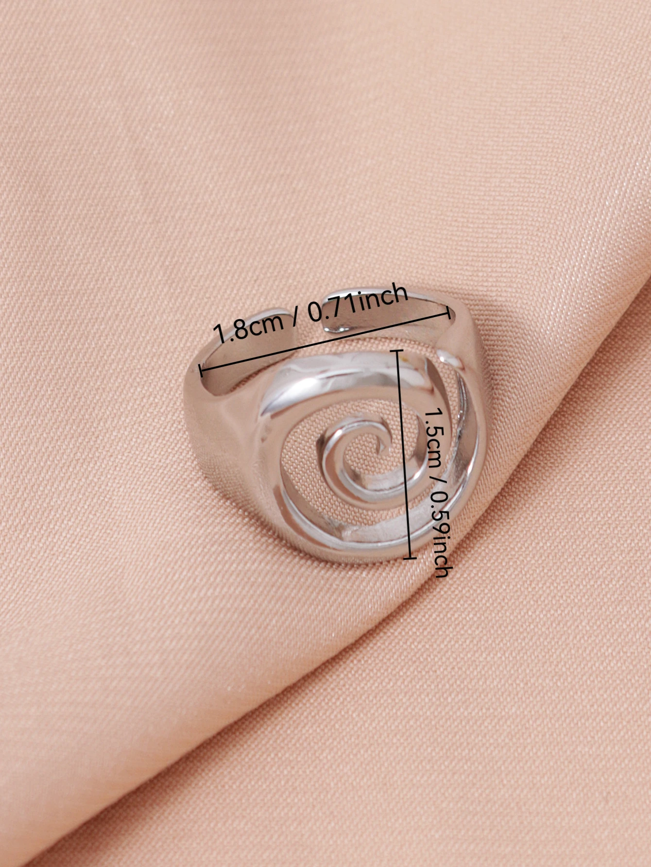 Vintage Punk Irregular Hollow Rotundity Metal Open Rings for Women Gothic Rings Y2K Jewelry thumbnail 5