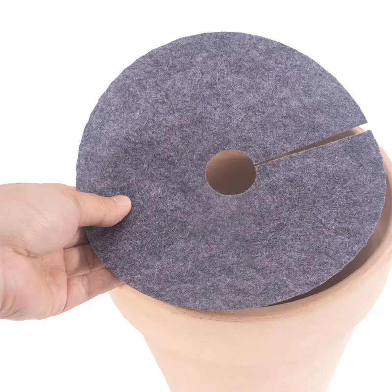 Non-Woven Tree Mulch Rings Flower Pot Plant Moisturize Protector Mats Breathable Weeds Barrier Gardening Plant Cover Cushions thumbnail 2