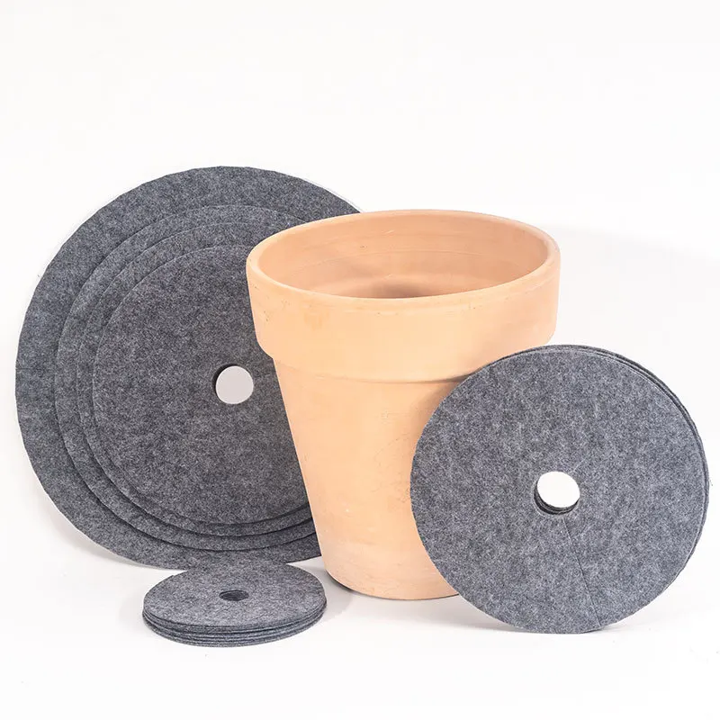 Non-Woven Tree Mulch Rings Flower Pot Plant Moisturize Protector Mats Breathable Weeds Barrier Gardening Plant Cover Cushions thumbnail 5