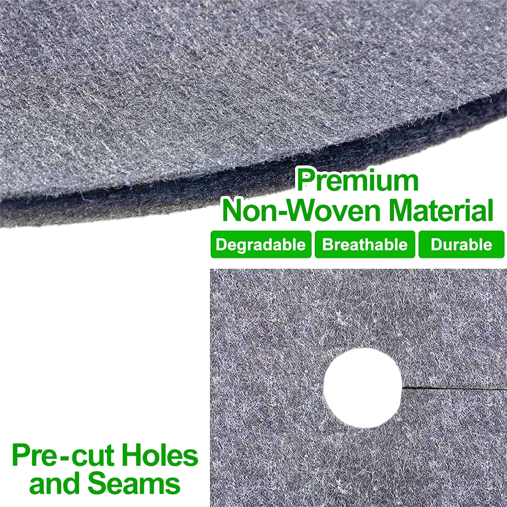 Non-Woven Tree Mulch Rings Flower Pot Plant Moisturize Protector Mats Breathable Weeds Barrier Gardening Plant Cover Cushions thumbnail 3