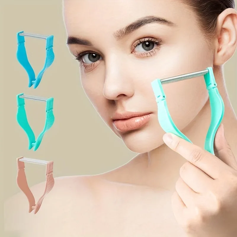 3 Colors Facial Hair Remover Safe Handheld Spring Roller Hairs Mustache Skin Care Massage Beauty Hair Removal Tool thumbnail 2