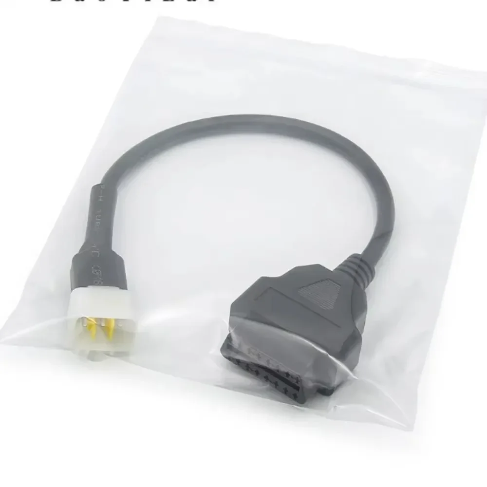 Newest Delphi OBD2 6 Pin To 16Pin Diagnostic Plug Adapter Cable for DELPHI ECUs Motorcycle ATV To 16 Pin OBD Detection Interface thumbnail 5