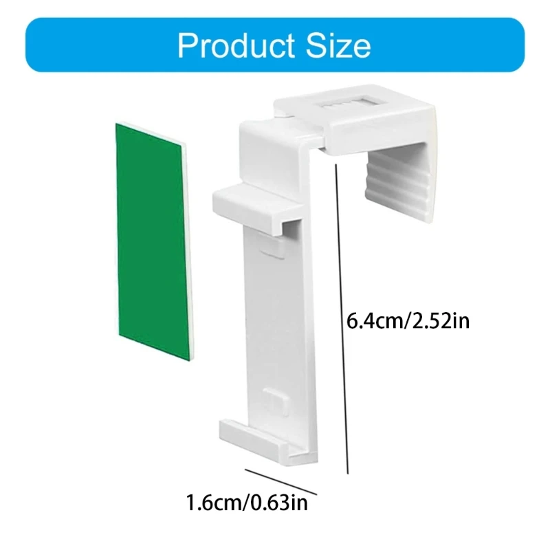 4Pcs Adjustable Window Curtain Brackets Roller Blind Fixing Clip Clamp Holders thumbnail 5