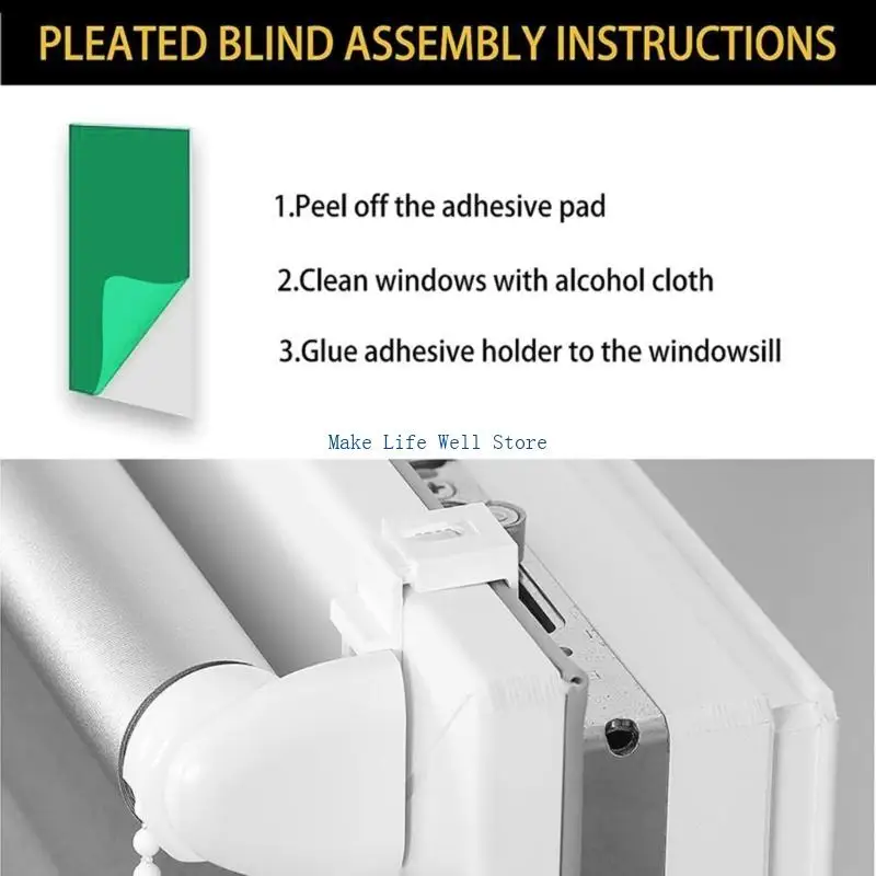 4Pcs Adjustable Window Curtain Brackets Roller Blind Fixing Clip Clamp Holders thumbnail 3