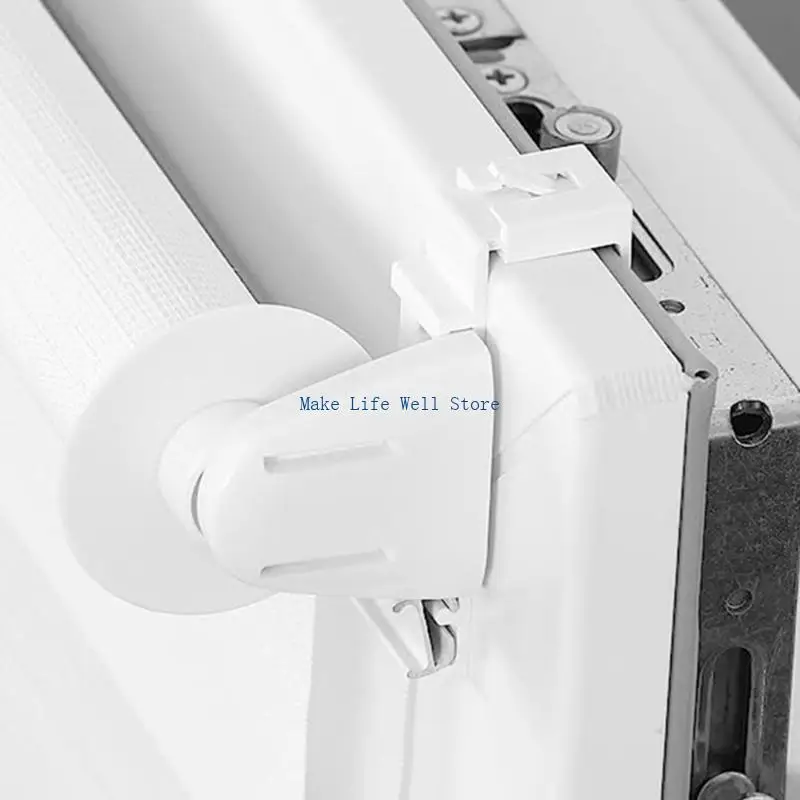 4Pcs Adjustable Window Curtain Brackets Roller Blind Fixing Clip Clamp Holders thumbnail 4