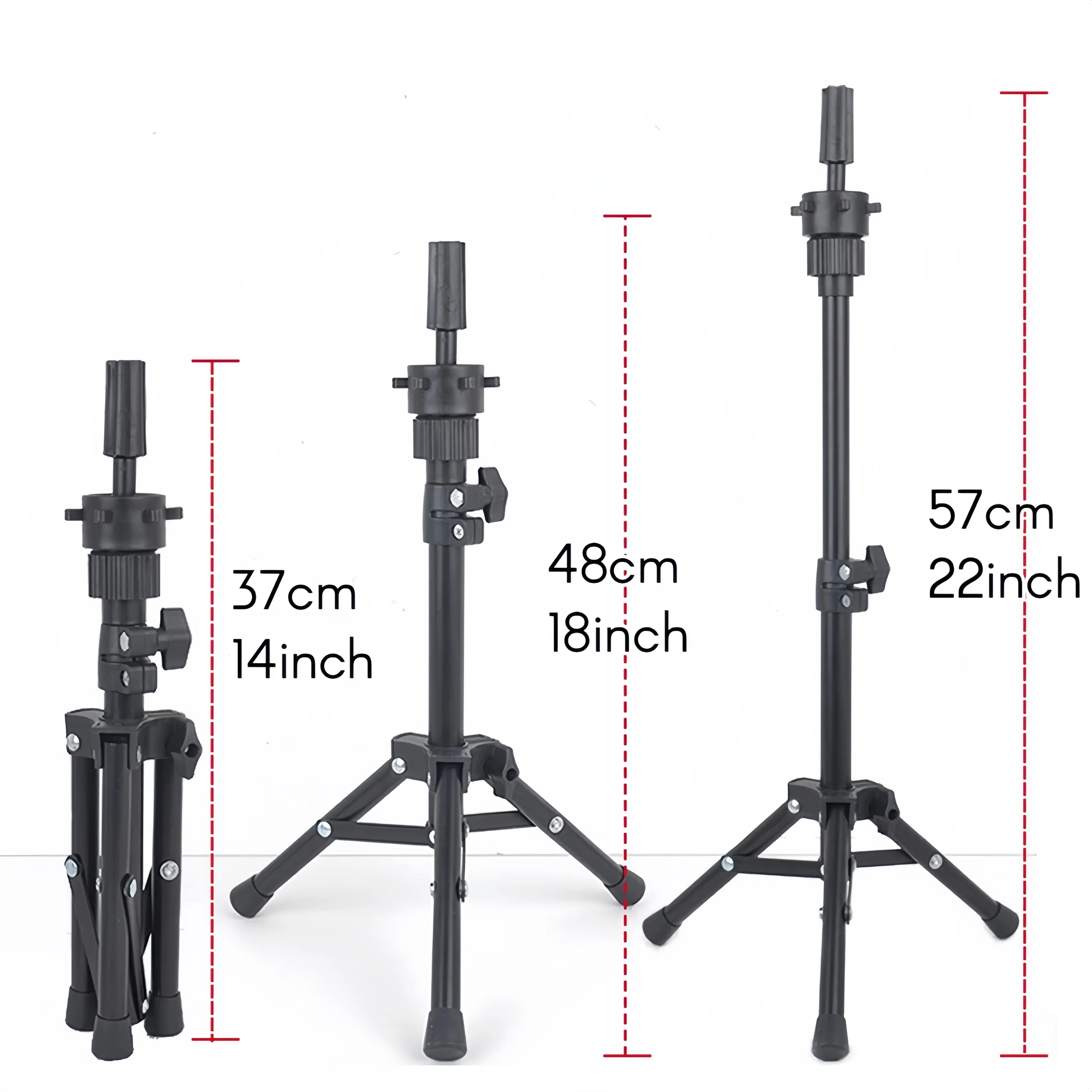 Mini Mannequin Head Stand Wig Stand Tripod Wig Head Stand Mannequin Head Adjustable thumbnail 5