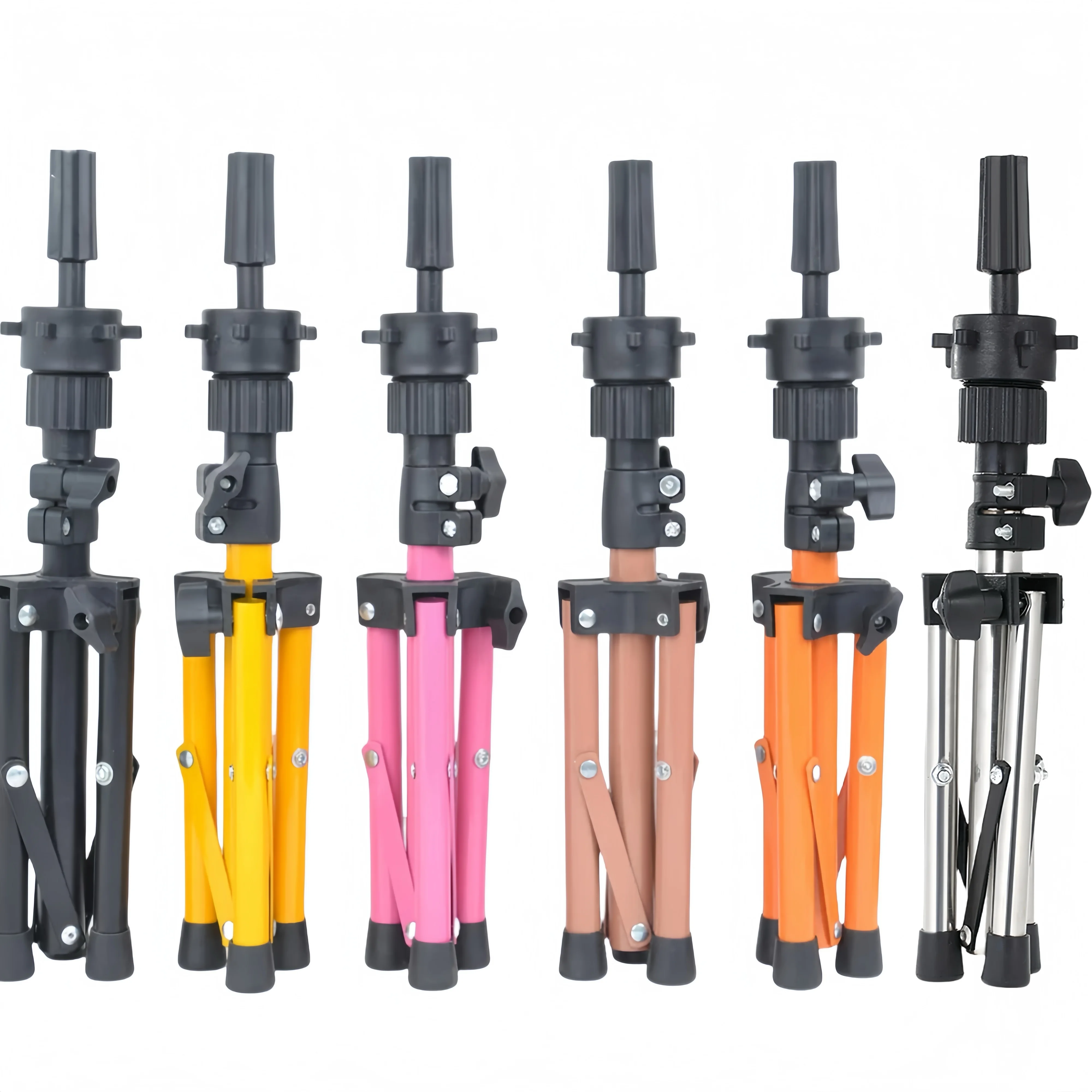 Mini Mannequin Head Stand Wig Stand Tripod Wig Head Stand Mannequin Head Adjustable