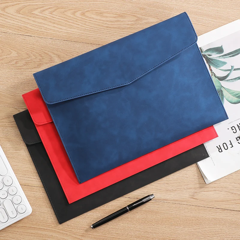 PU Leather A4 Document Bag, 7 Colors, File Folder for Office & Travel, Stylish Organizer thumbnail 2