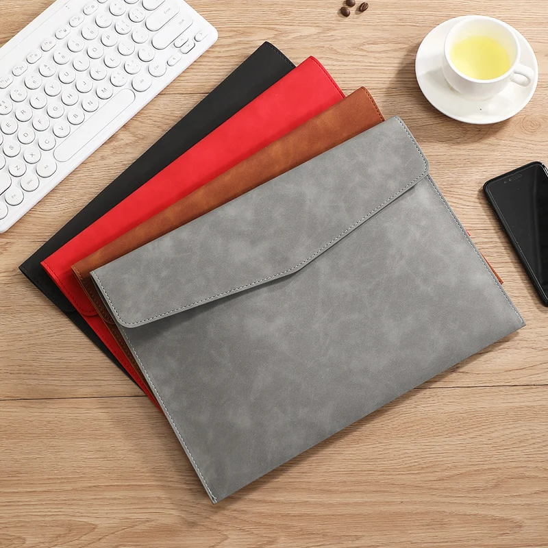 PU Leather A4 Document Bag, 7 Colors, File Folder for Office & Travel, Stylish Organizer thumbnail 4