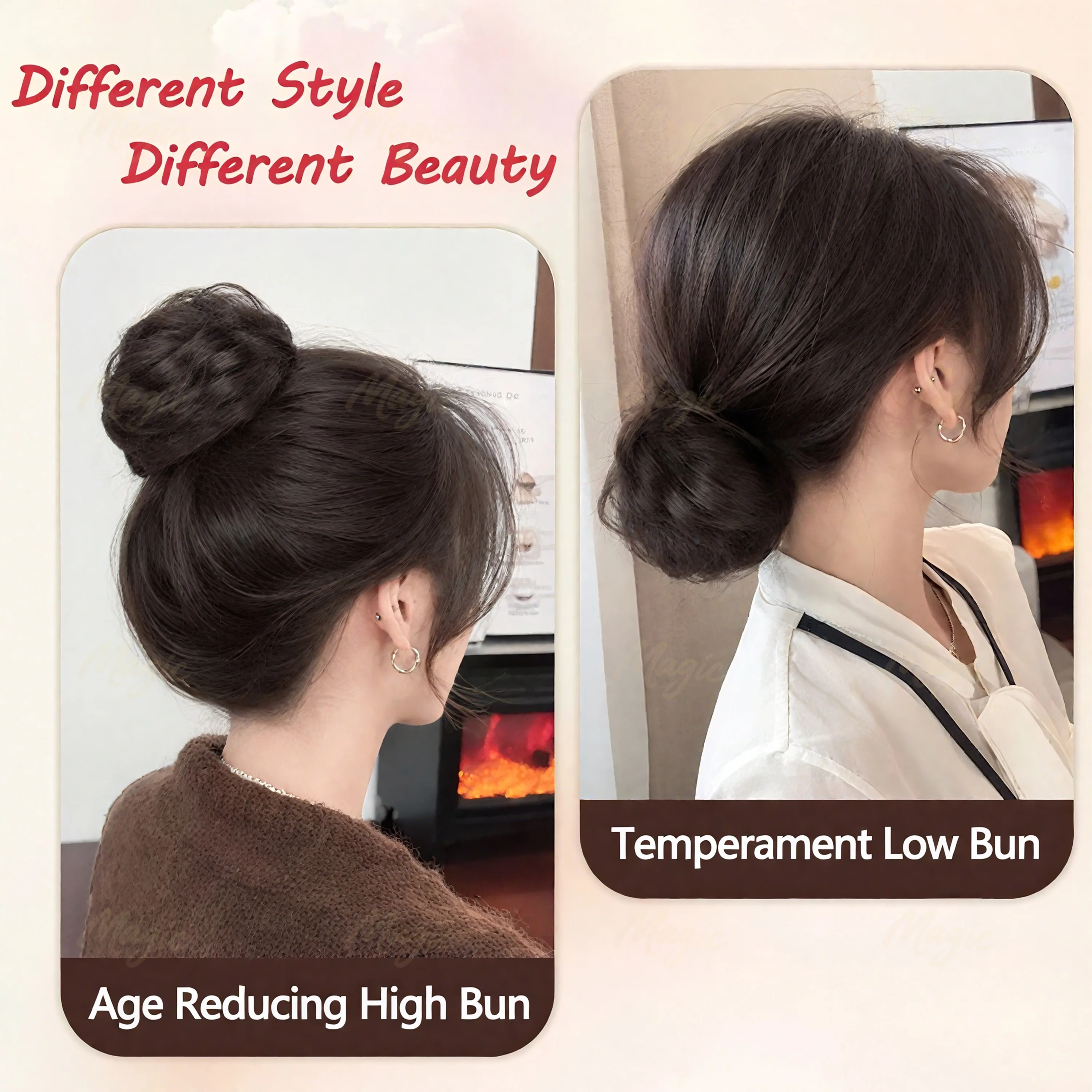 Four Colors On Sale Hair Bun Women'S Hair Accessory Easy to Use Hairband And Clip for Updos High Temperature Synthetic Fiber thumbnail 5