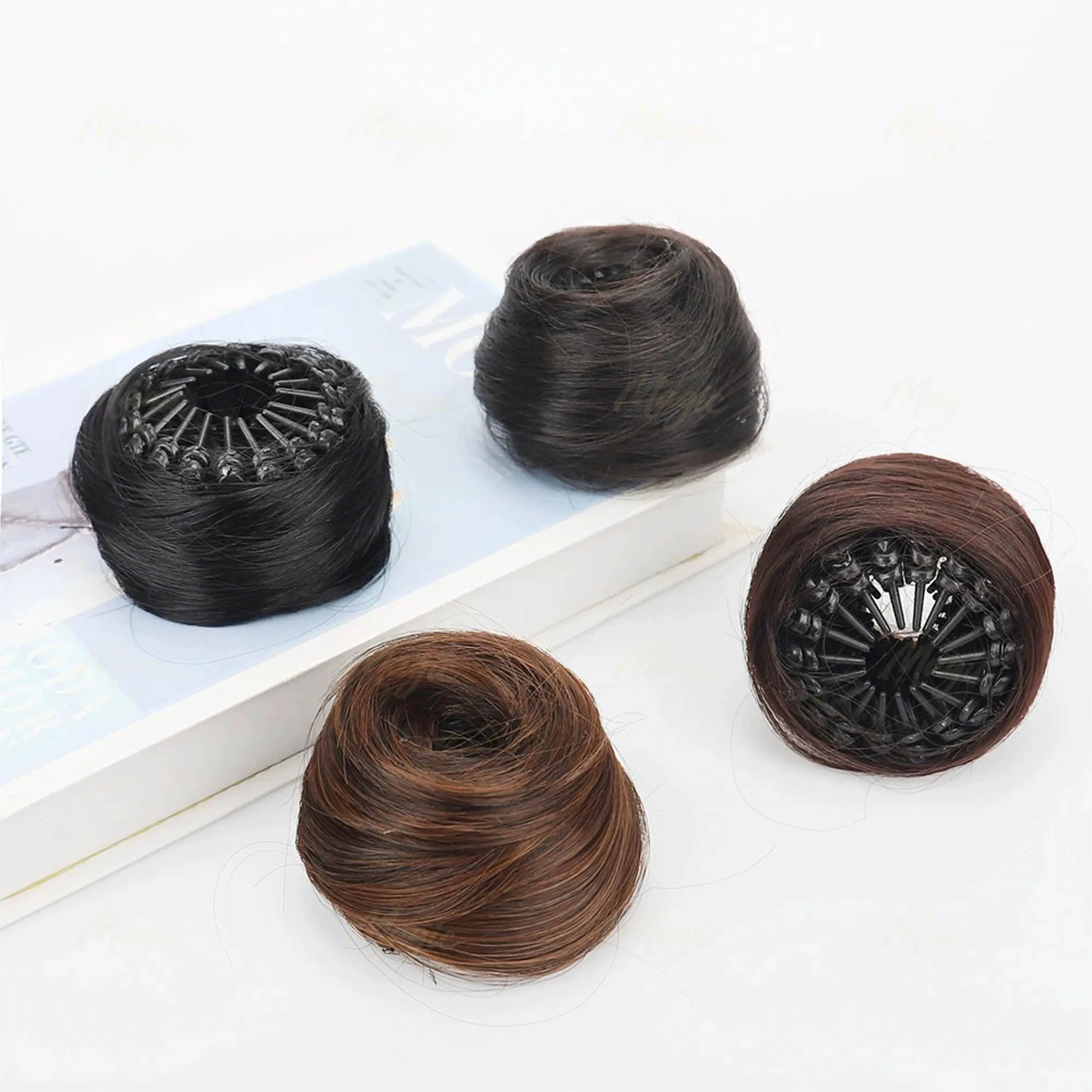 Four Colors On Sale Hair Bun Women'S Hair Accessory Easy to Use Hairband And Clip for Updos High Temperature Synthetic Fiber thumbnail 4