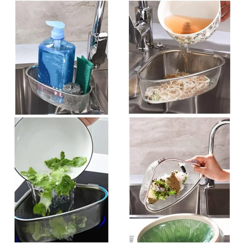 Kitchen Sink Stainless Steel Strainer Basket for Collecting Food Scraps Dishwasher Safe Kitchen Tool for Draining and Rinsing thumbnail 3