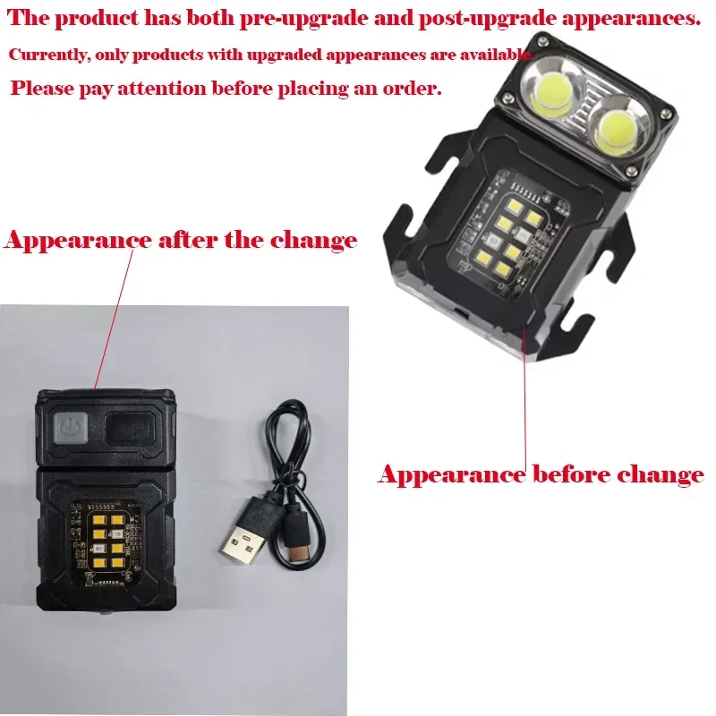 Multifunctional Ajustable Angle LED Flashlight Outdoors Mini Work Light Portable Magnet USB Rechargeable Camping Light thumbnail 5