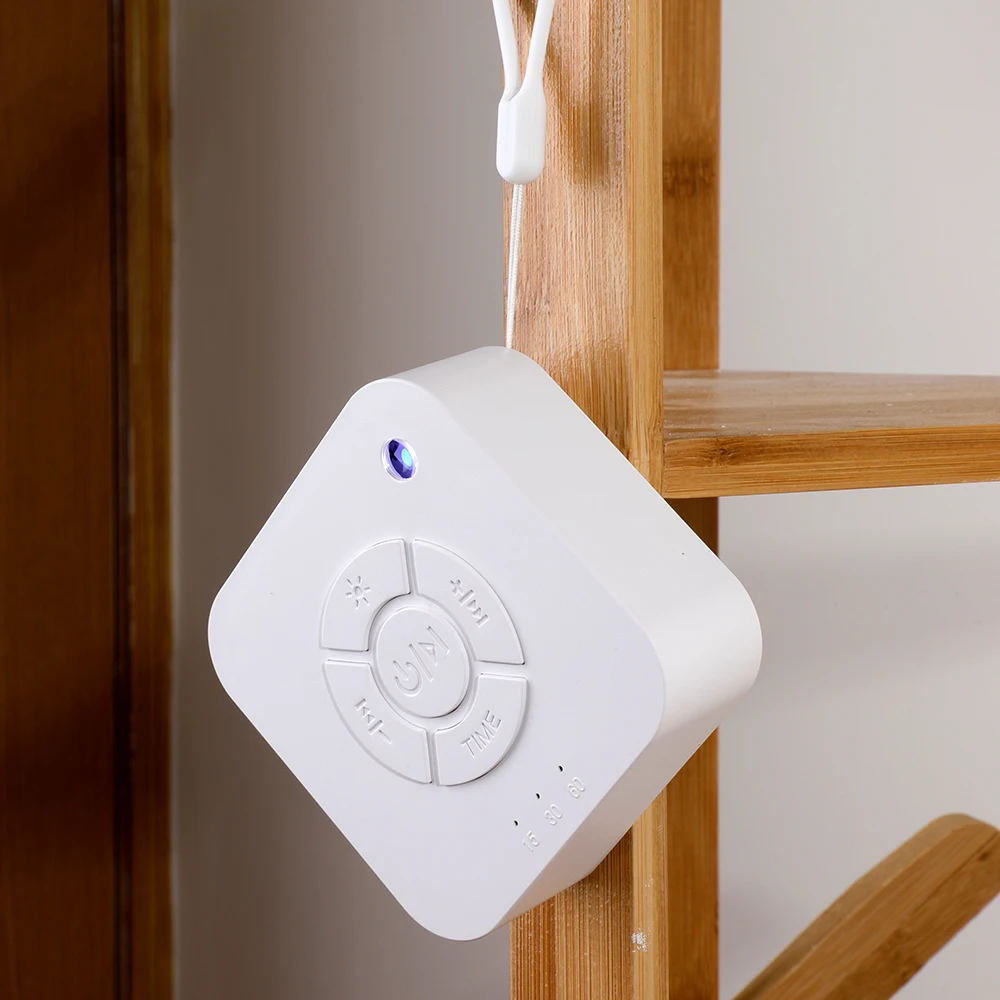 Baby White Noise Machine for Sleeping, Portable Sound Soother with 10 Relaxing Sounds, USB Rechargeable, Auto-Off Timer