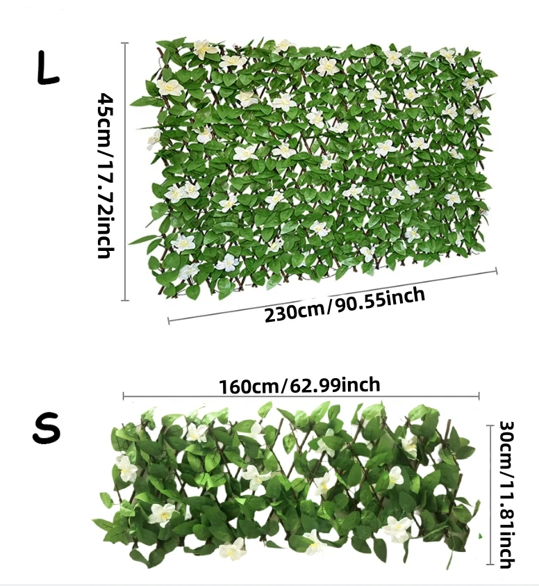 1PC Expandable Privacy Screen Fencing for Balcony & Garden Artificial Ivy Wall Decor Outdoor Stylish Garden Background Decor thumbnail 6
