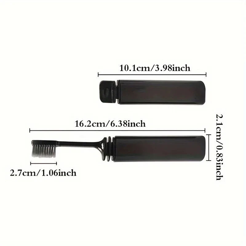 Portable Compact Charcoal Folding Toothbrush - Perfect for TravelCamping, and Hiking - Easy to Take and Efficient Teethbrush thumbnail 3