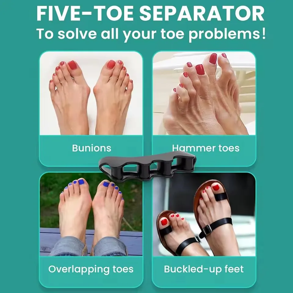Toe Separators Doctor Recommended Correct Foot and Bunion Pain,Plantar Fasciitis Toe Straightener To Improve Functional Mobility thumbnail 5