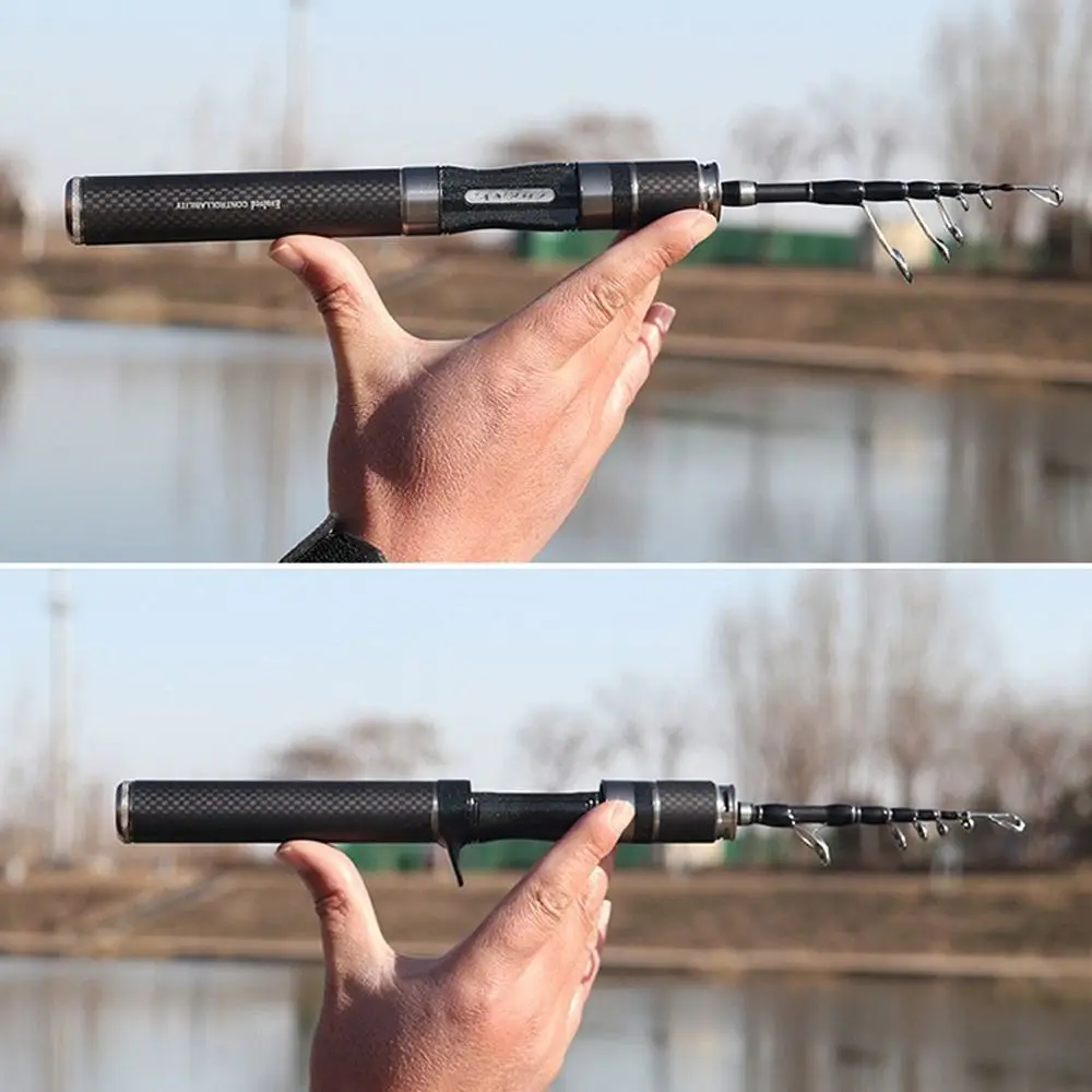 1.5m-1.8m Ultra Short Telescopic Feeder Rod Combo Fishing Rod Full Kits Spincast Fishing Reel Travel Fishing Gear Children thumbnail 5