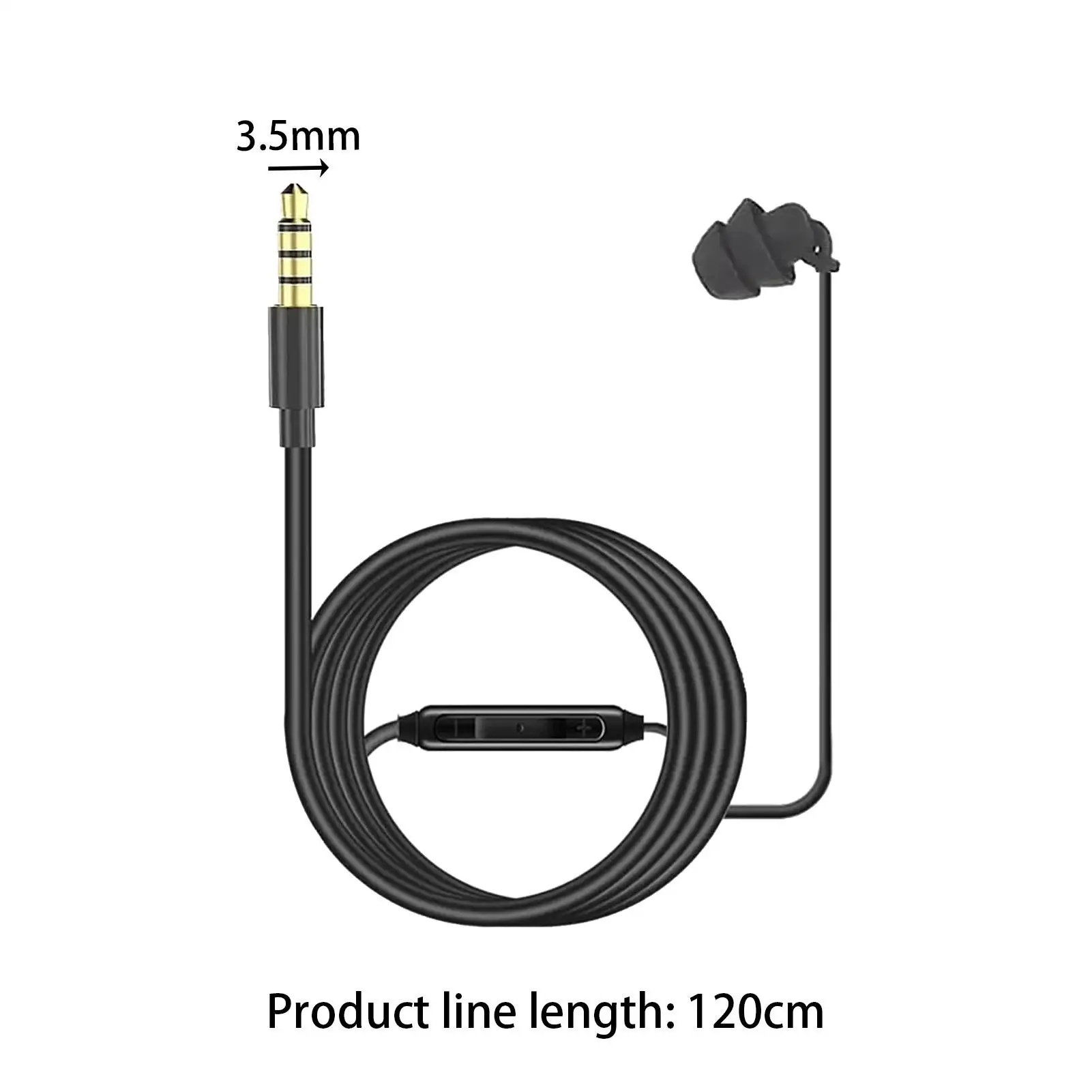 3.5mm Single Side Earbud Headsets Wired Headset No Microphone Mono Earplugs Wired Headset Type C Single Headphones thumbnail 6