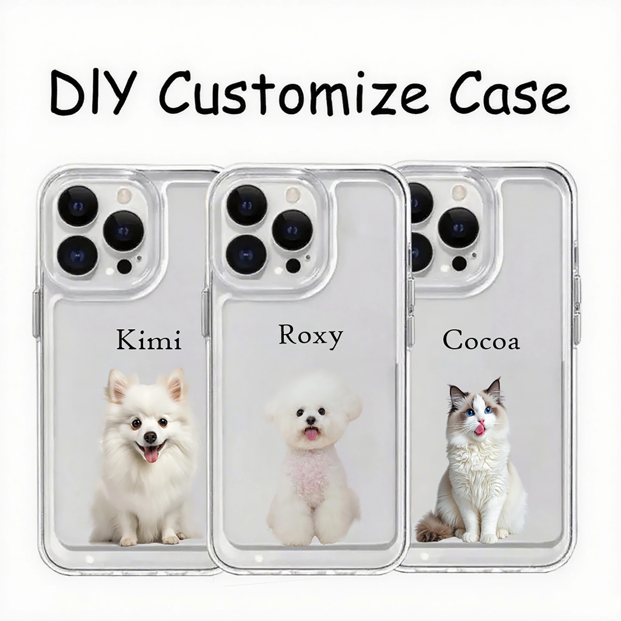 Personalized Customized cute pet photo phone clear soft case Compatible with iPhone17 16 15 14 13 12 11 ProMax Plus thumbnail 2