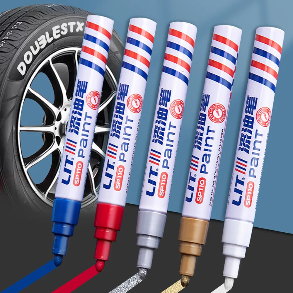 3mm 10p Colorful 8 Colors Permanent Paint Marker Waterproof White Markers tire tread rubber fabric Paint metal Paint Marker Pens thumbnail 3
