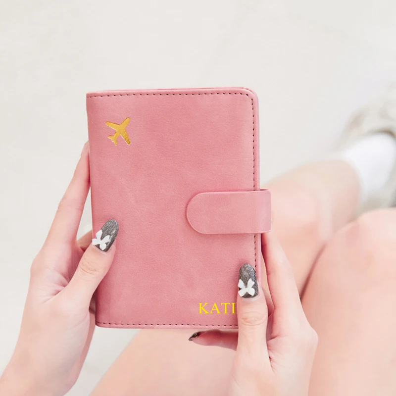Custom Letters Travel Passport Wallet Fashion PU Leather Large Capacity Card Bag Man Multifunction Business Trip Passport Holder thumbnail 3