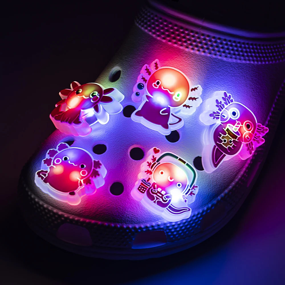 5PCS LED Shoe Charms Cats Dogs Unicorns Lighted Shoe Decorations Gamepad Cameras Diamond LED Pins for Women Girls Clog Buckles thumbnail 3