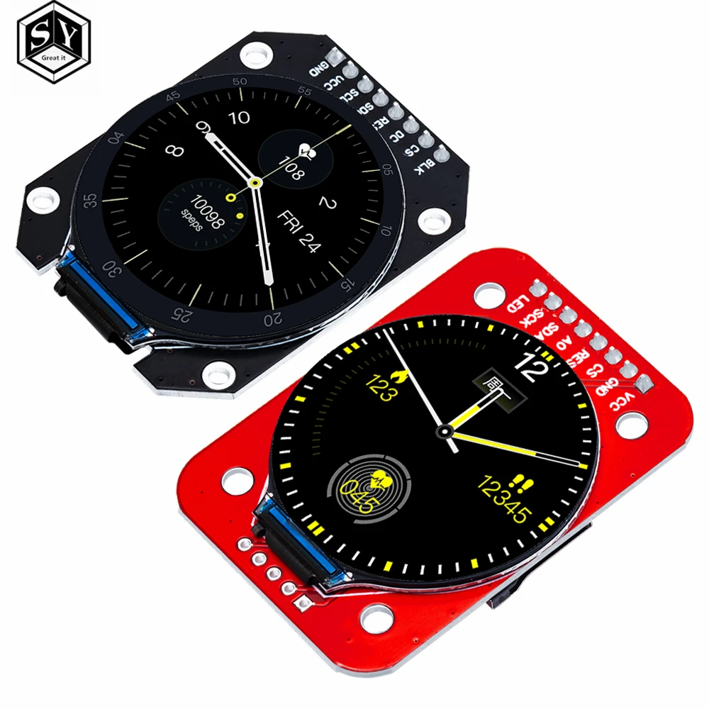 1.28 Inch Round TFT LCD Display Module (240x240 RGB) – GC9A01 Driver, 4-Wire SPI Interface for arduino thumbnail 2